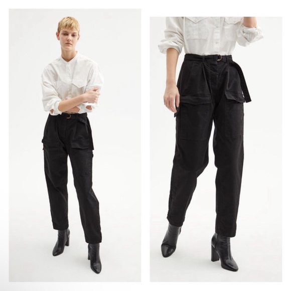New! Rare NILI LOTAN Declan High Waist Cargo Pants - Picture 2 of 11